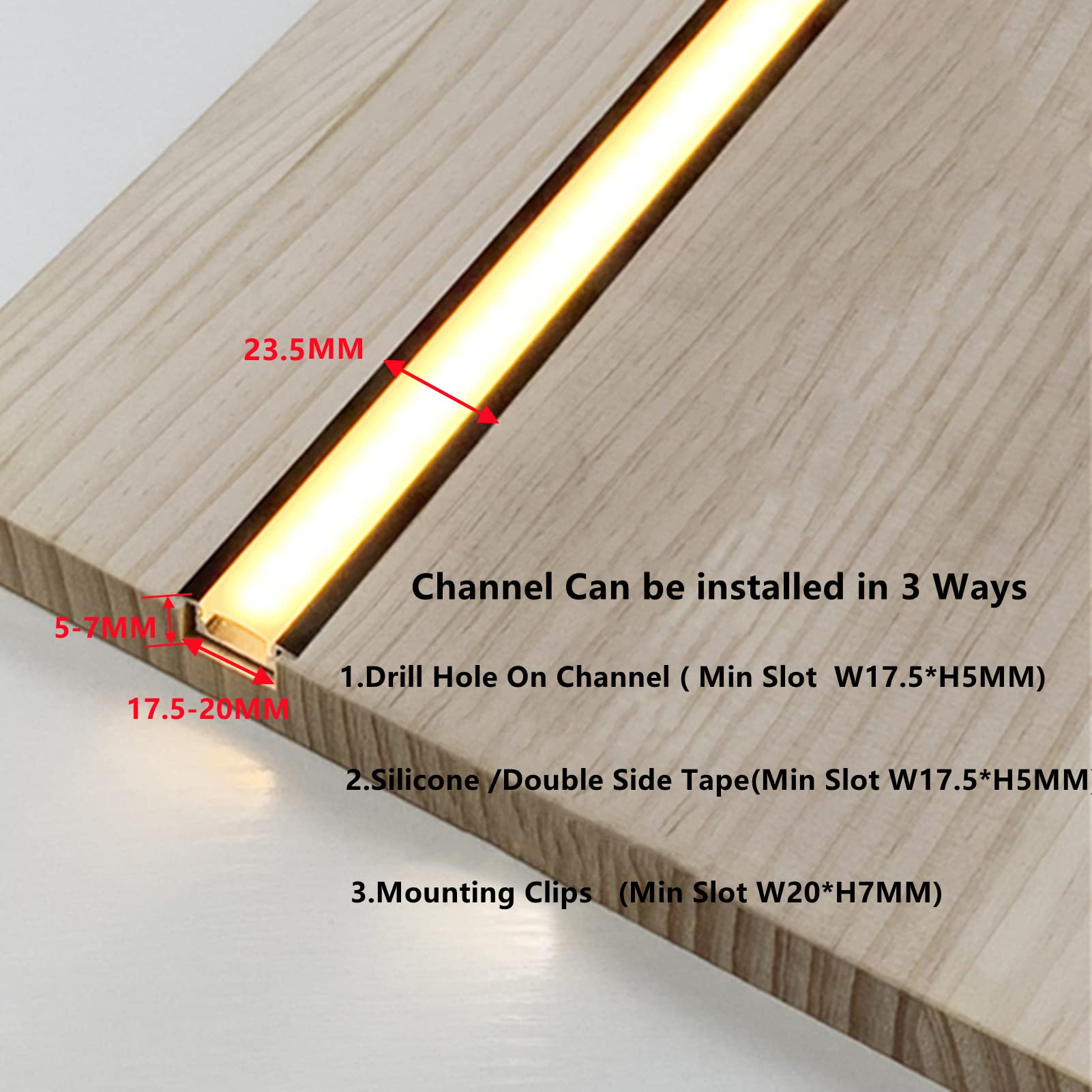 THMOOTHER compatible strip width up to 12.1 mm for standard LED tapes.