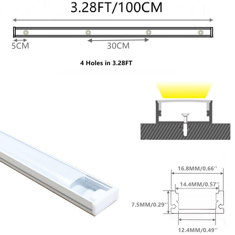 THMOOTHER milky PC diffuser covers LED strips to soften light and guard against dust