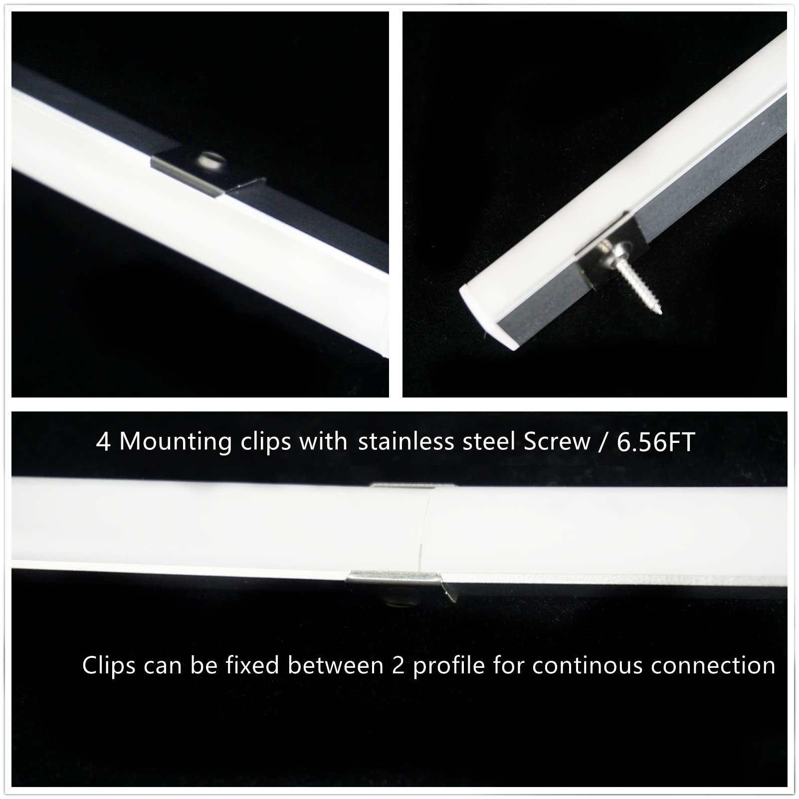 THMOOTHER mounting clips securing the profile to surfaces