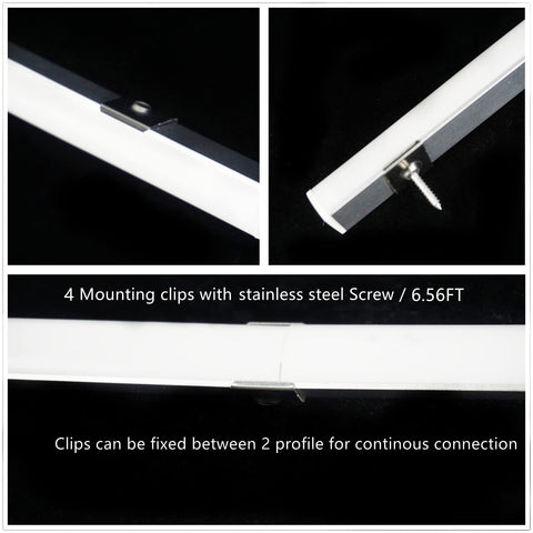 THMOOTHER mounting clips securing the profile to surfaces