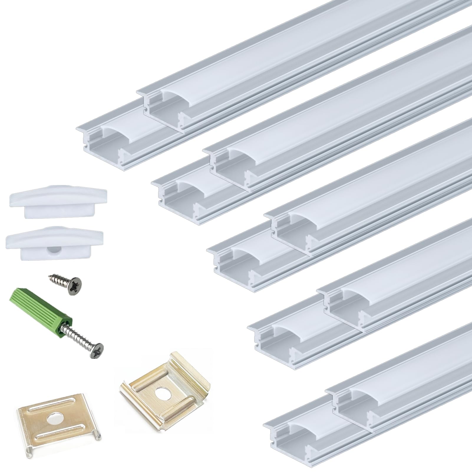 THMOOTHER recessed LED channel diffuser in a slim aluminum profile for flush wardrobe lighting.