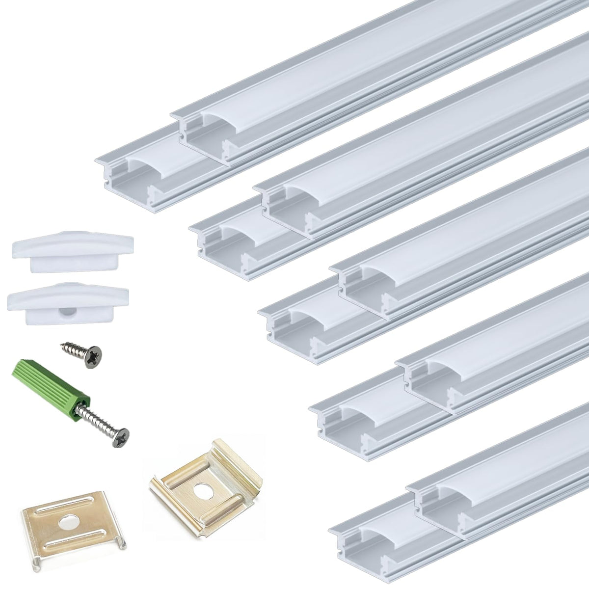 THMOOTHER recessed LED channel diffuser in a slim aluminum profile for flush wardrobe lighting.