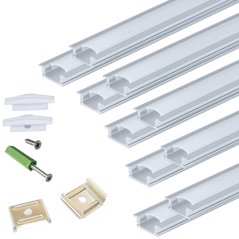 THMOOTHER recessed LED channel diffuser in a slim aluminum profile for flush wardrobe lighting.