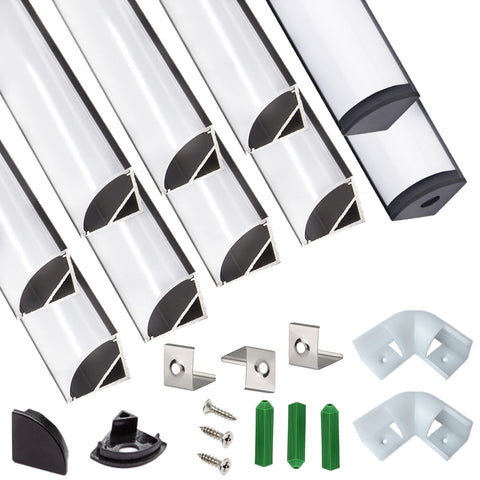 THMOOTHER V shape channel 6.56ft guides even cabinet lighting