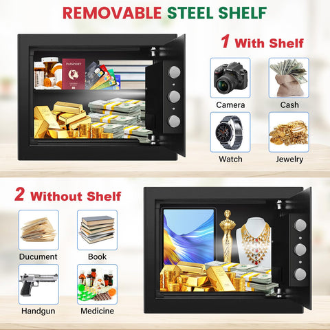 Thmosz Safe Box wall mount setup for flexible placement