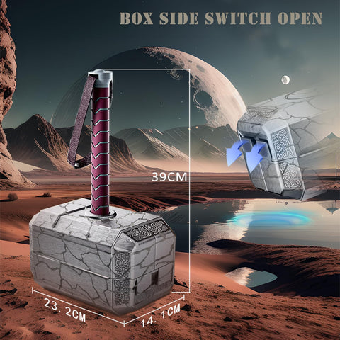 Thor's Hammer Tool Box cracked hammer design detail for realism.