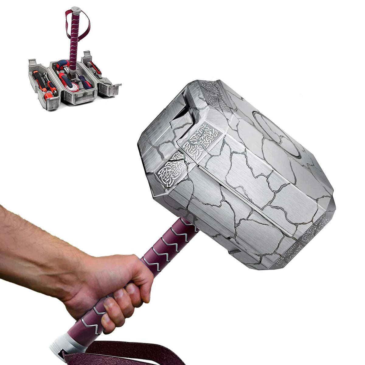 Thor's Hammer Tool Box front view for organized tool storage.