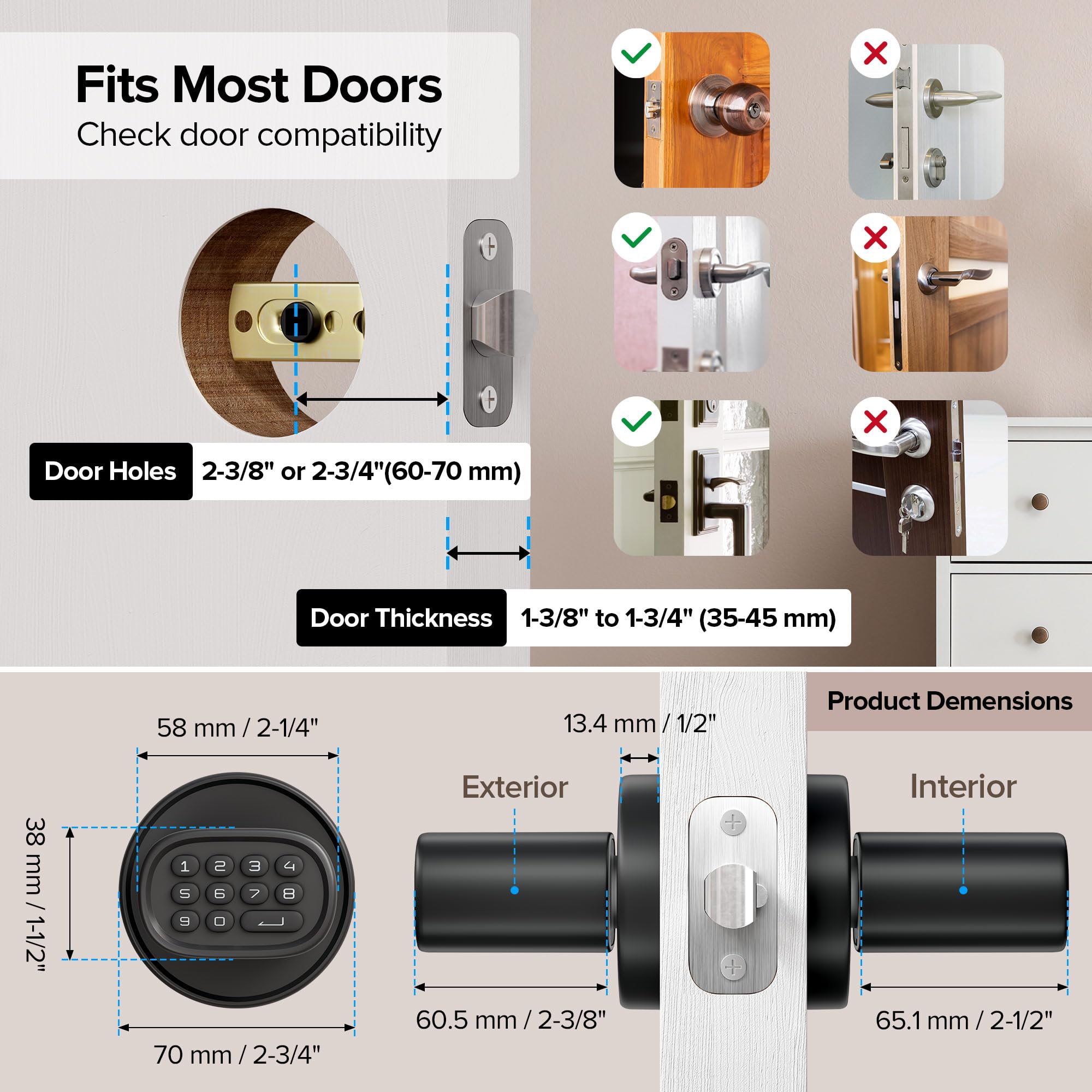 ThorBolt anti-peep scramble protects passcodes from being observed by others.