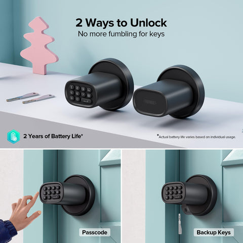 ThorBolt keypad-rectangle-handle-comfort ensures a comfortable grip on the door knob.