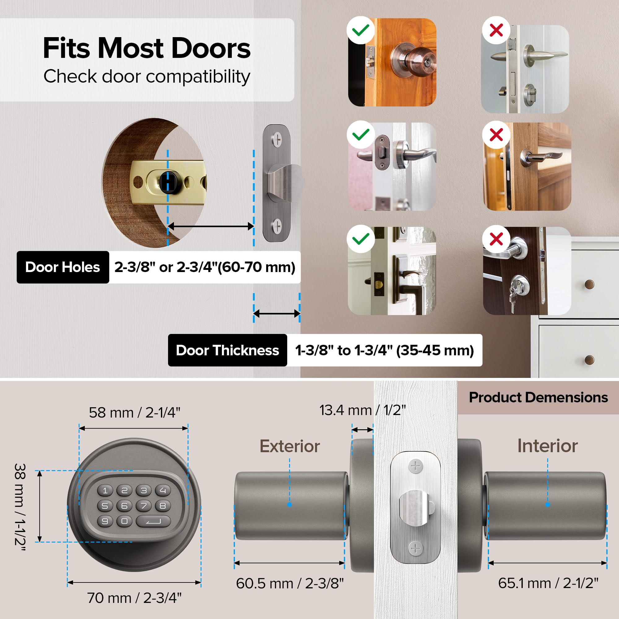 ThorBolt MD1 backup keys ensure entry during battery depletion or power issues.