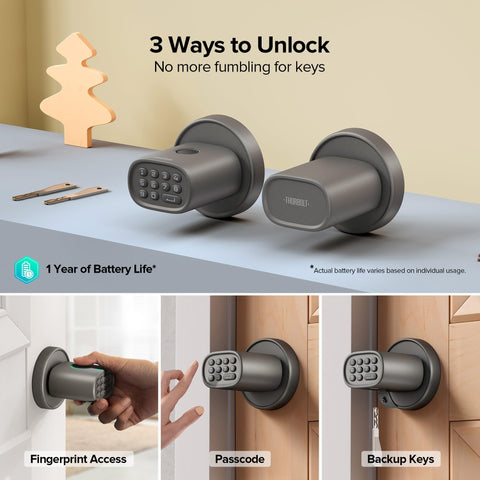 ThorBolt MD1 fingerprint sensor enables quick, secure biometric entry.