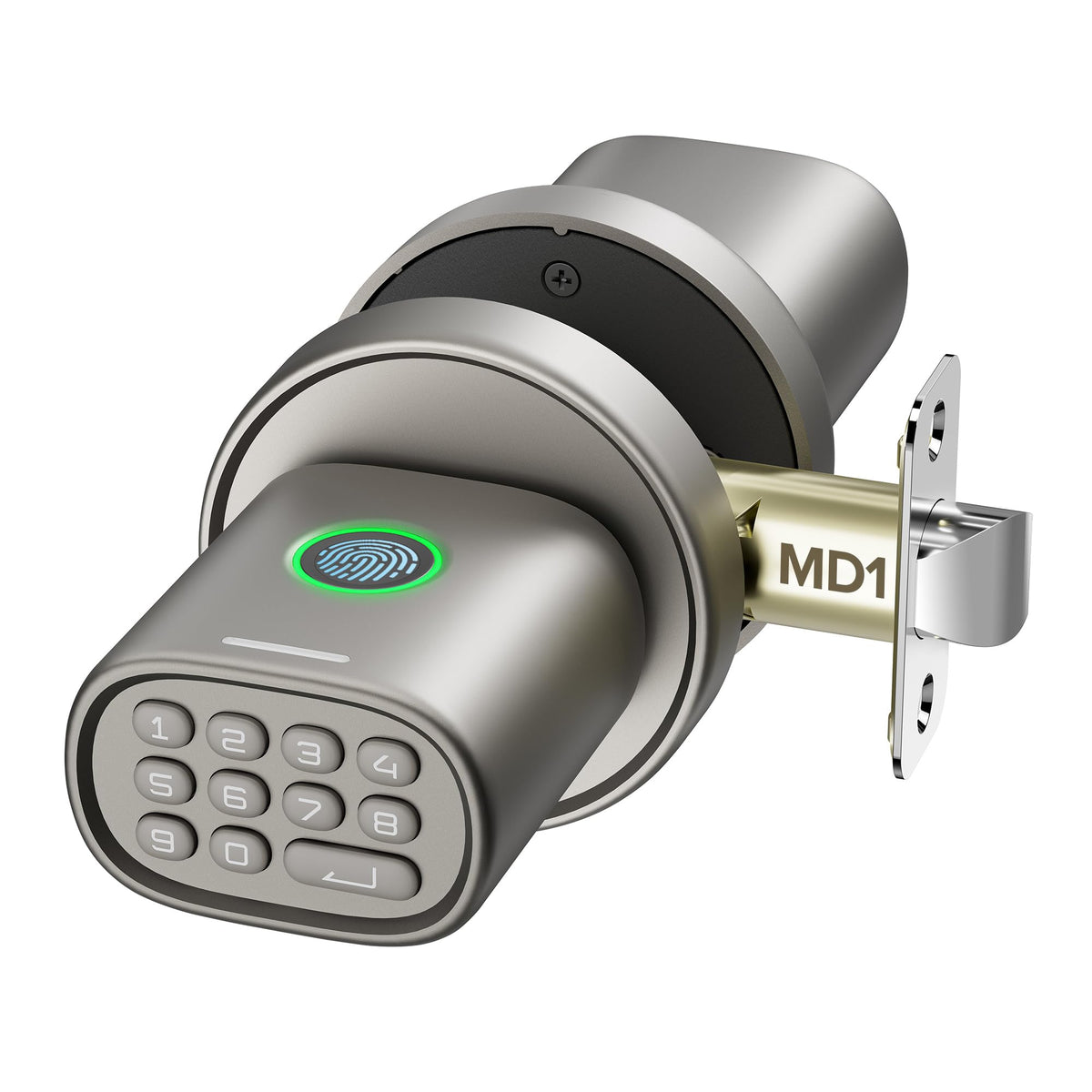 ThorBolt MD1 titanium front view for easy keyless access and contemporary security.