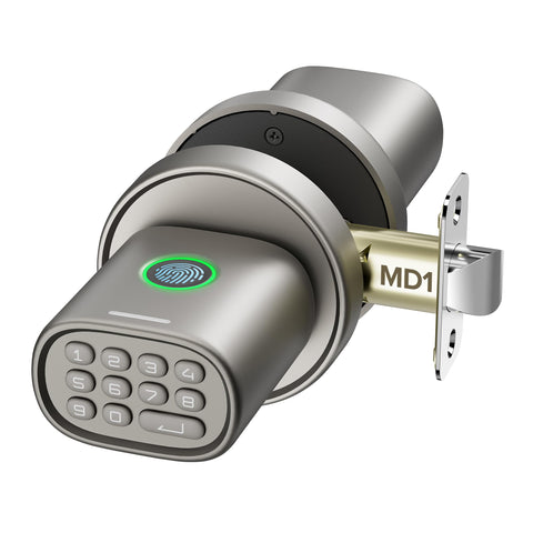 ThorBolt MD1 titanium front view for easy keyless access and contemporary security.