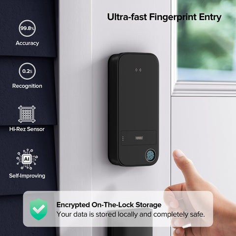 ThorBolt X1 app control screen displays live lock status and user management.