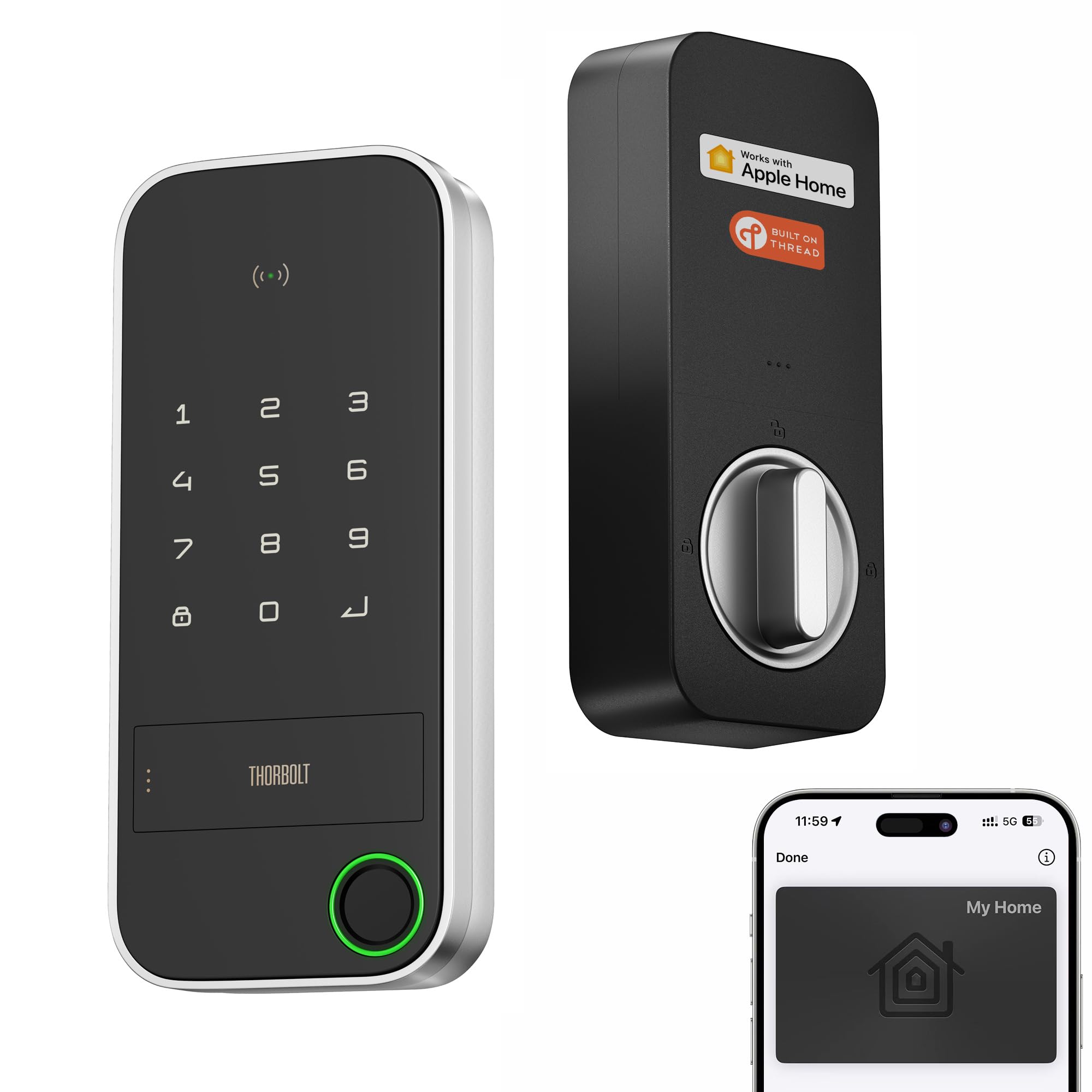 ThorBolt X1 front view, secure entry solution for modern homes