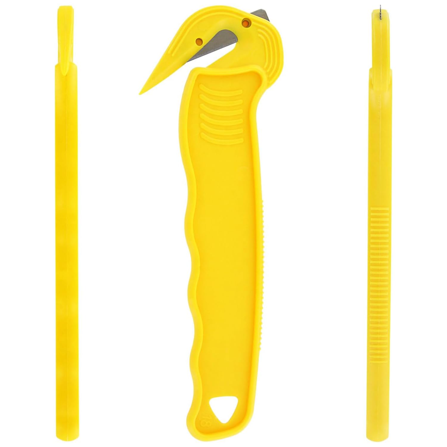 Compact ergonomic Thornton's cutter designed for comfortable long use in packaging tasks