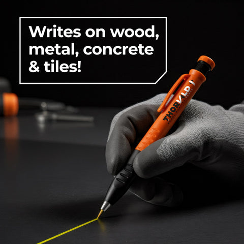 THORVALD pencil with sharpener top for quick lead touch-ups on site