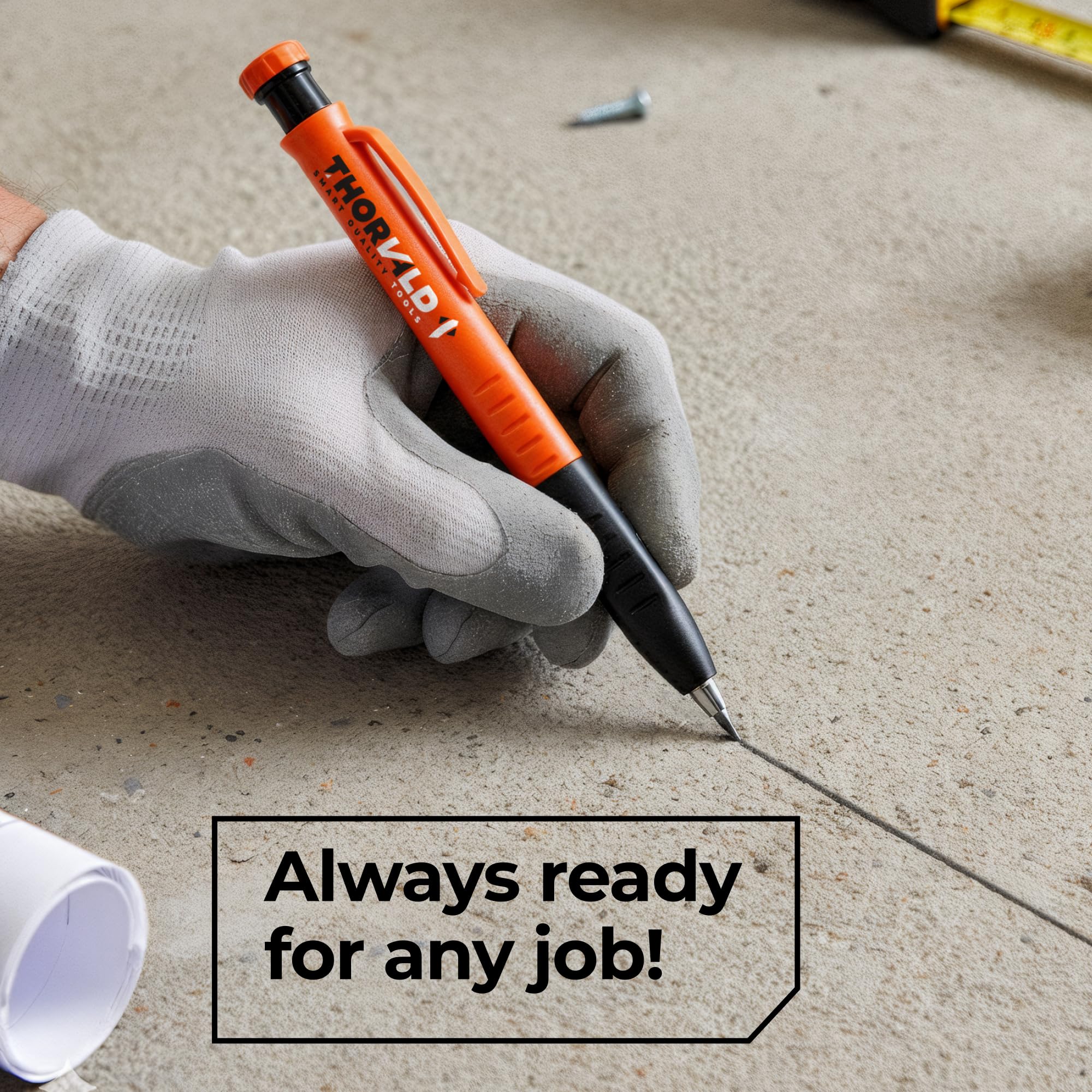 THORVALD worksites ready pencil simplifies quick marking during long projects