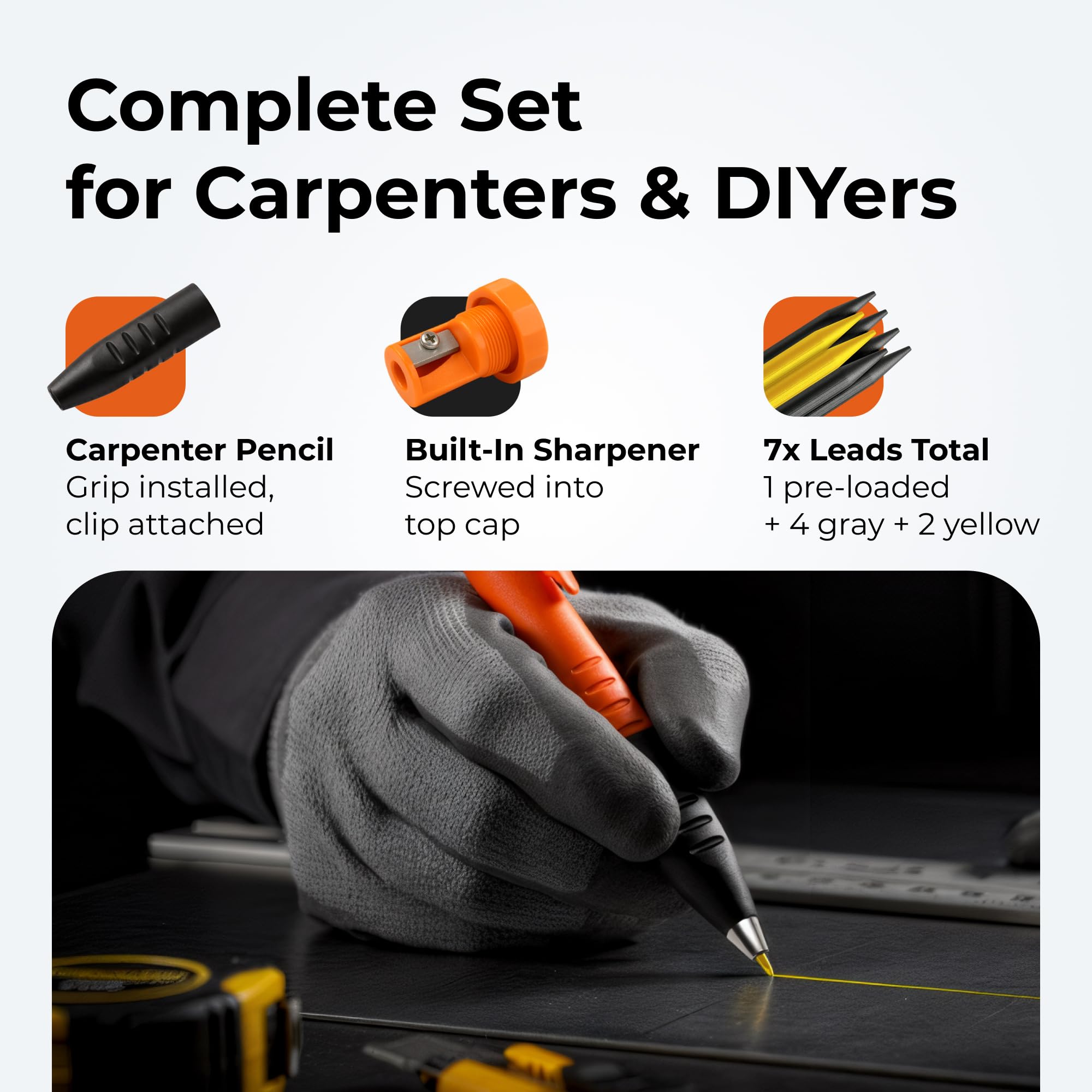 THORVALD yellow leads provide high visibility on dark backgrounds