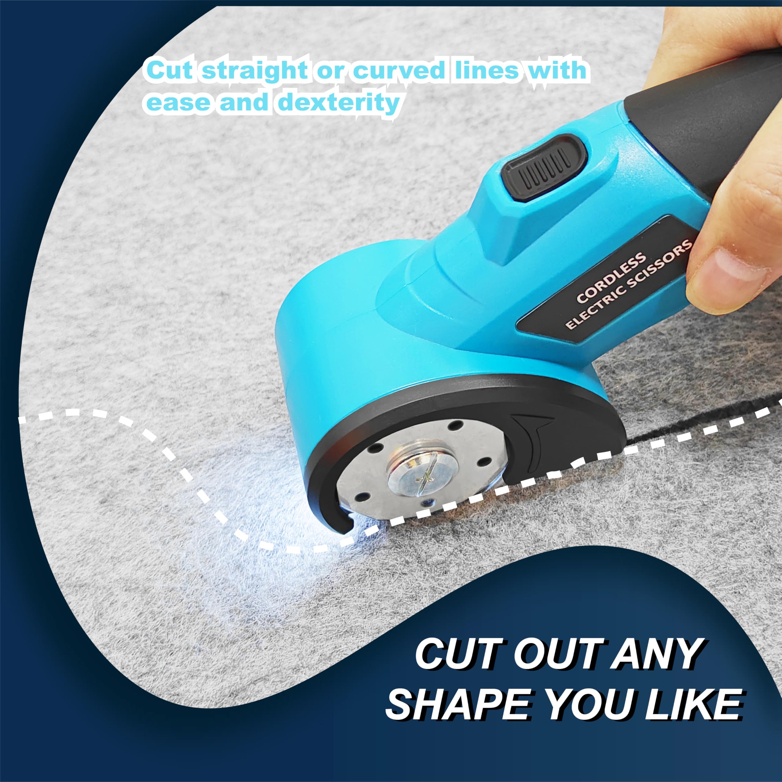 Thougth ergonomic handle enables comfortable long sessions.