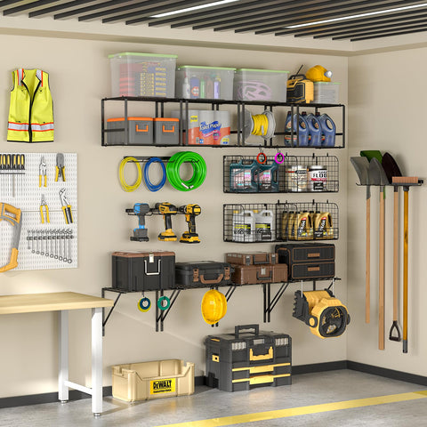 ThreeHio big storage frame offering ample capacity for garage supplies.