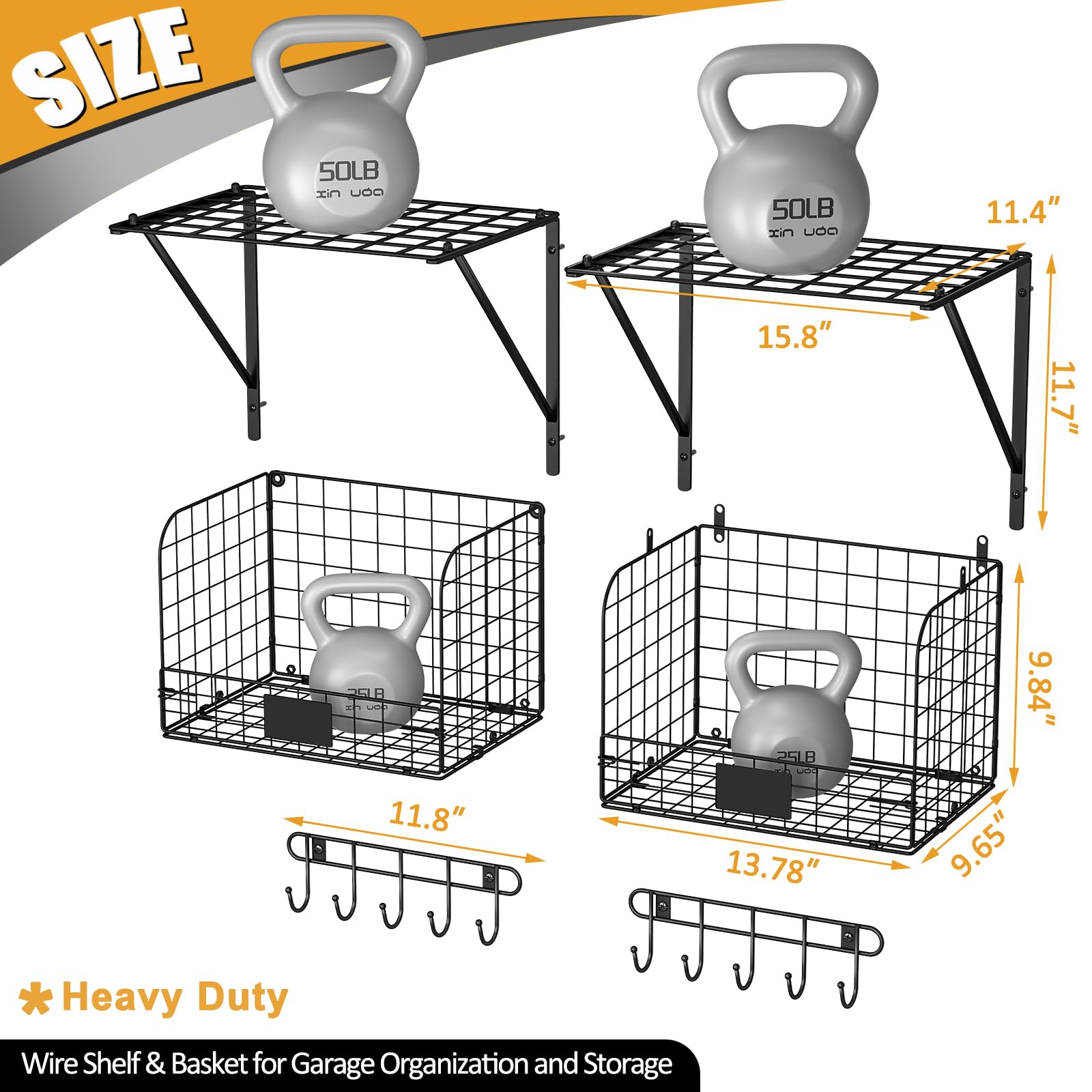 ThreeHio heavy-duty garage shelving with installation-ready design