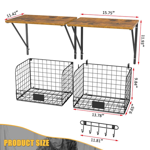 ThreeHio hook rack frees wall space for cords and tools.