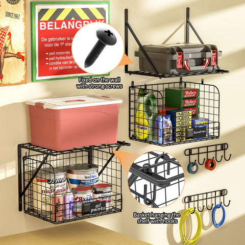 ThreeHio hook racks for keeping tools within reach