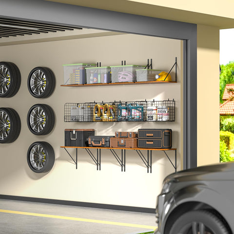 ThreeHio wire baskets provide visible storage for small parts.