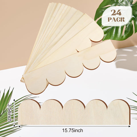 Threehoney scalloped edge wood molding for DIY decorative detailing.