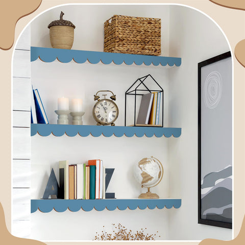 Threehoney wood molding with delicate scallops ideal for wall accents.