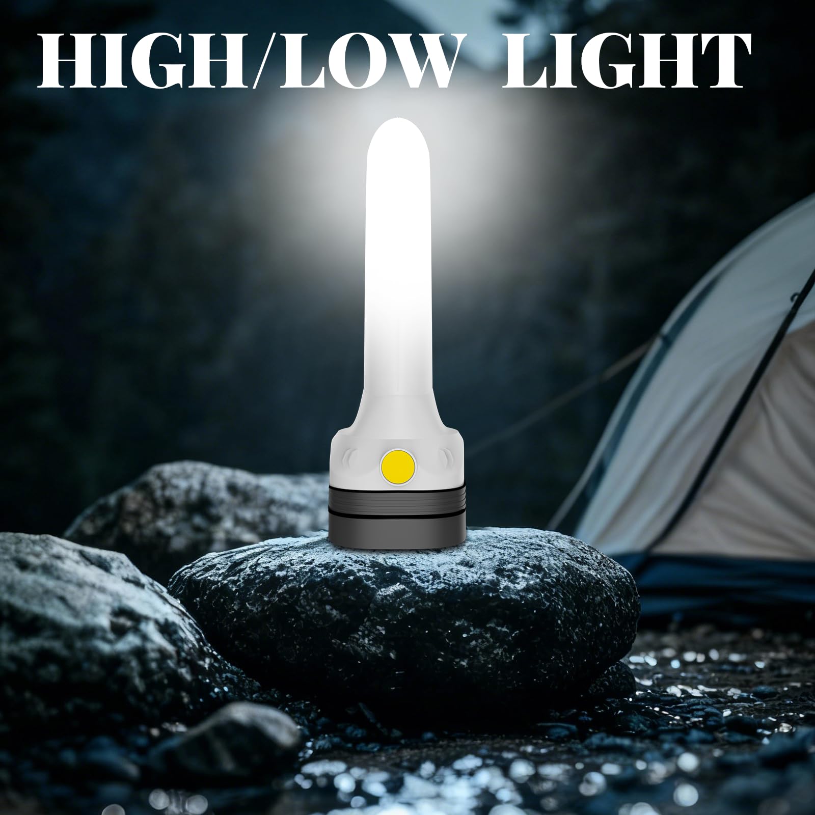 Three-in-one flashlight lightweight, durable shell for on-the-go use.
