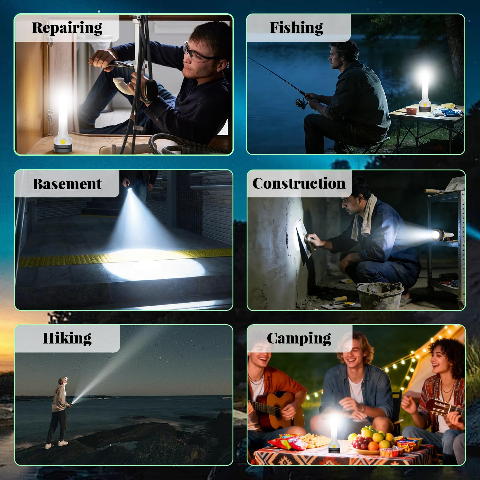 Three-in-one flashlight simple operation ideal for seniors.