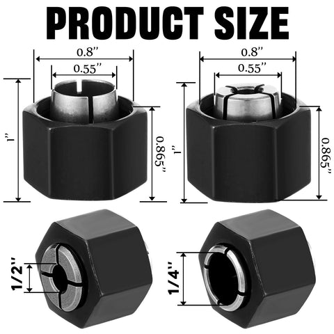 Threlaco router collet 1-2 inch ensures stable bit engagement during cuts