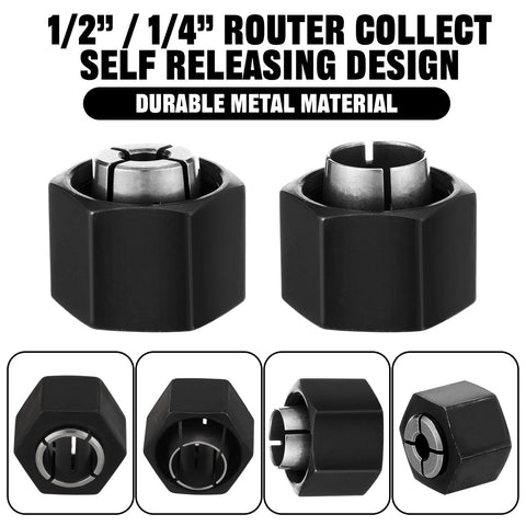 Threlaco router collet compatibility with Dewalt and 1613-1618 series for versatile use