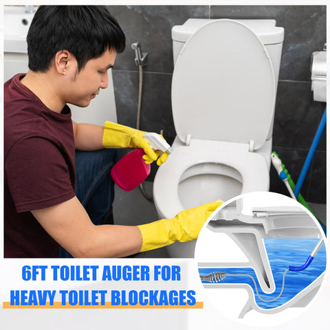 Threlaco silicone bend protects ceramic surfaces during toilet auger use.