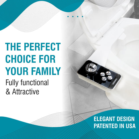 Throne Bidet Attachment ABS construction close-up showing durability.