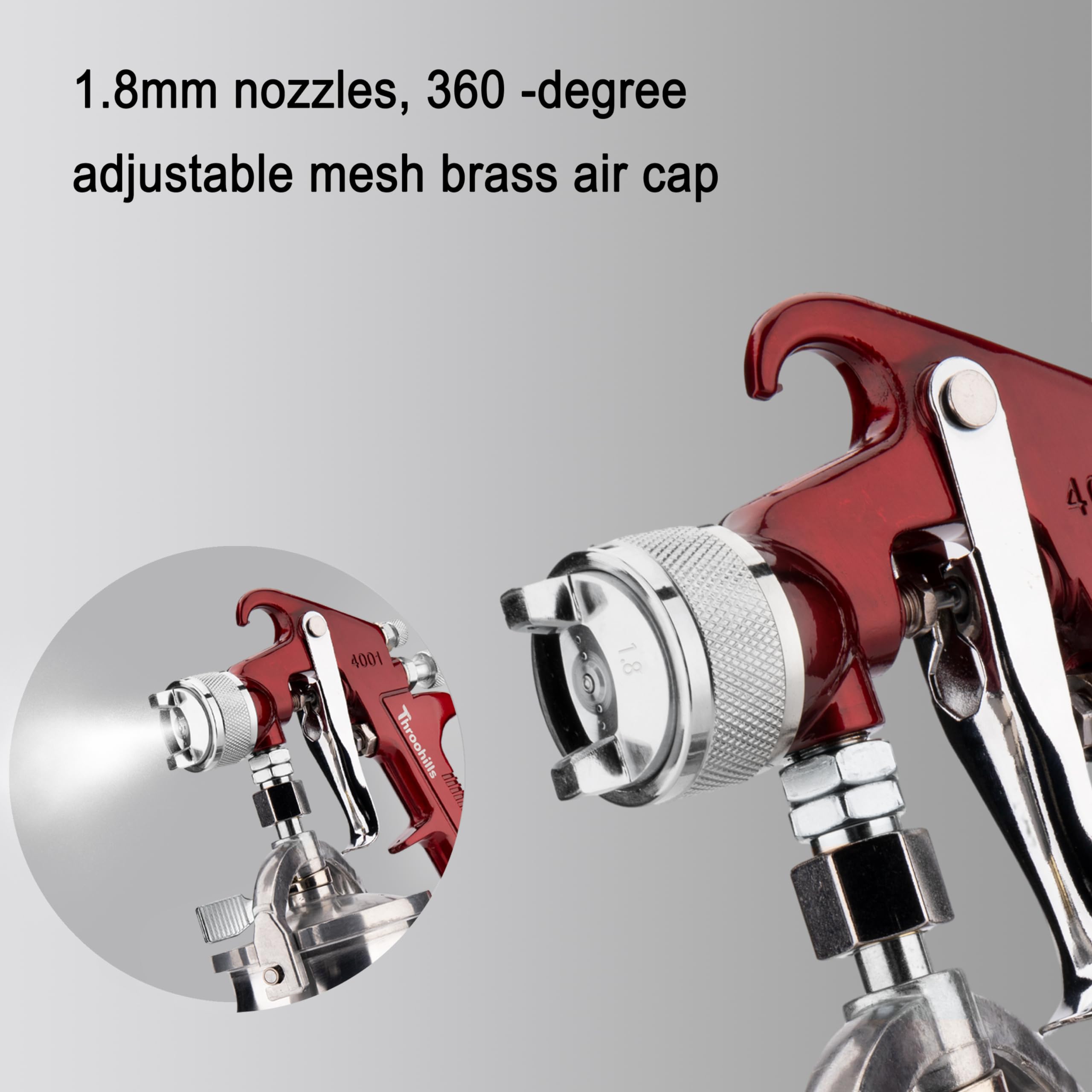 Throohills ergonomic handle reduces fatigue during long painting sessions