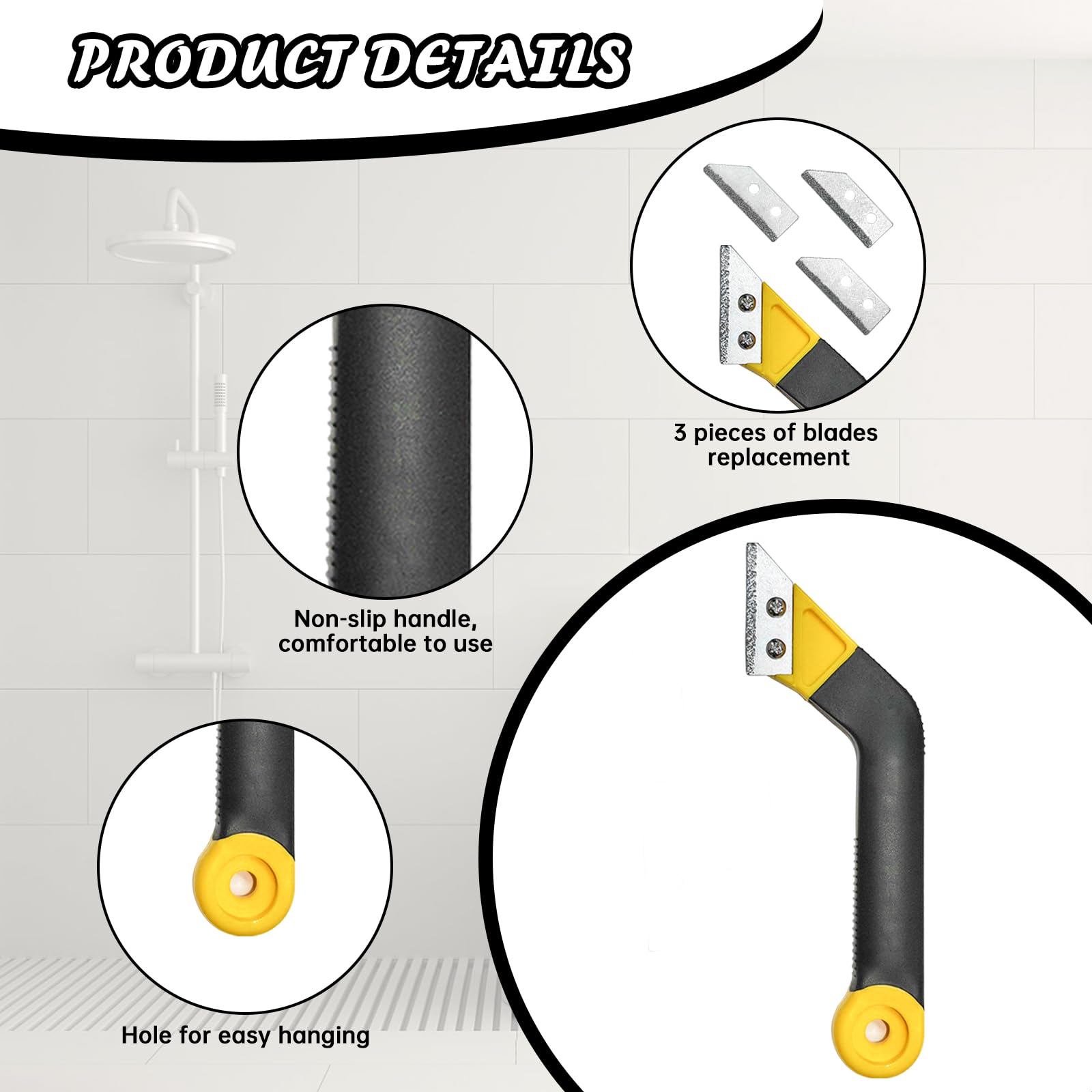 Thrseely tile saw with replacement blades enables precise grout removal and edging.