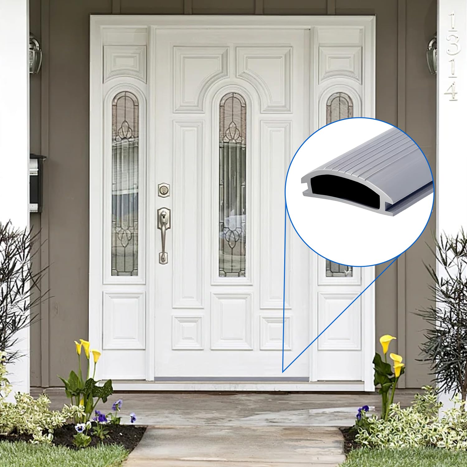 Thrseely exterior-grade seal blocks moisture and dust at door bottom