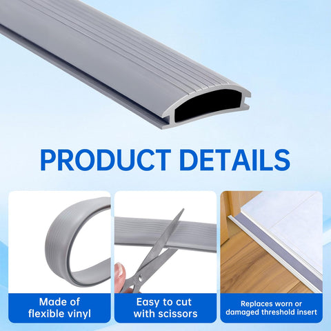 Thrseely vinyl door seal blocking drafts for exterior doors