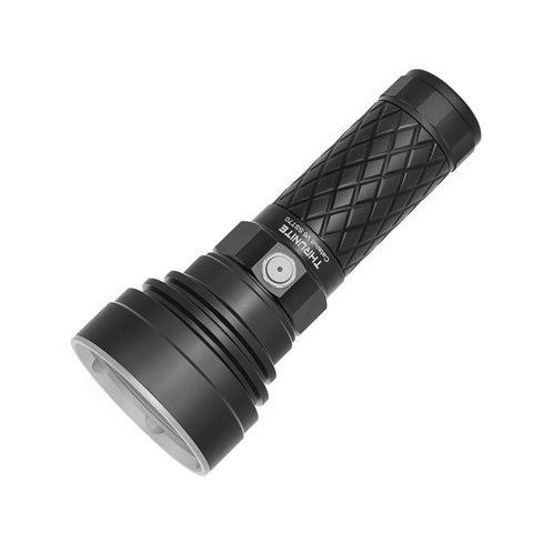 ThruNite Catapult V6 SST70 front-view lighting the trail at night
