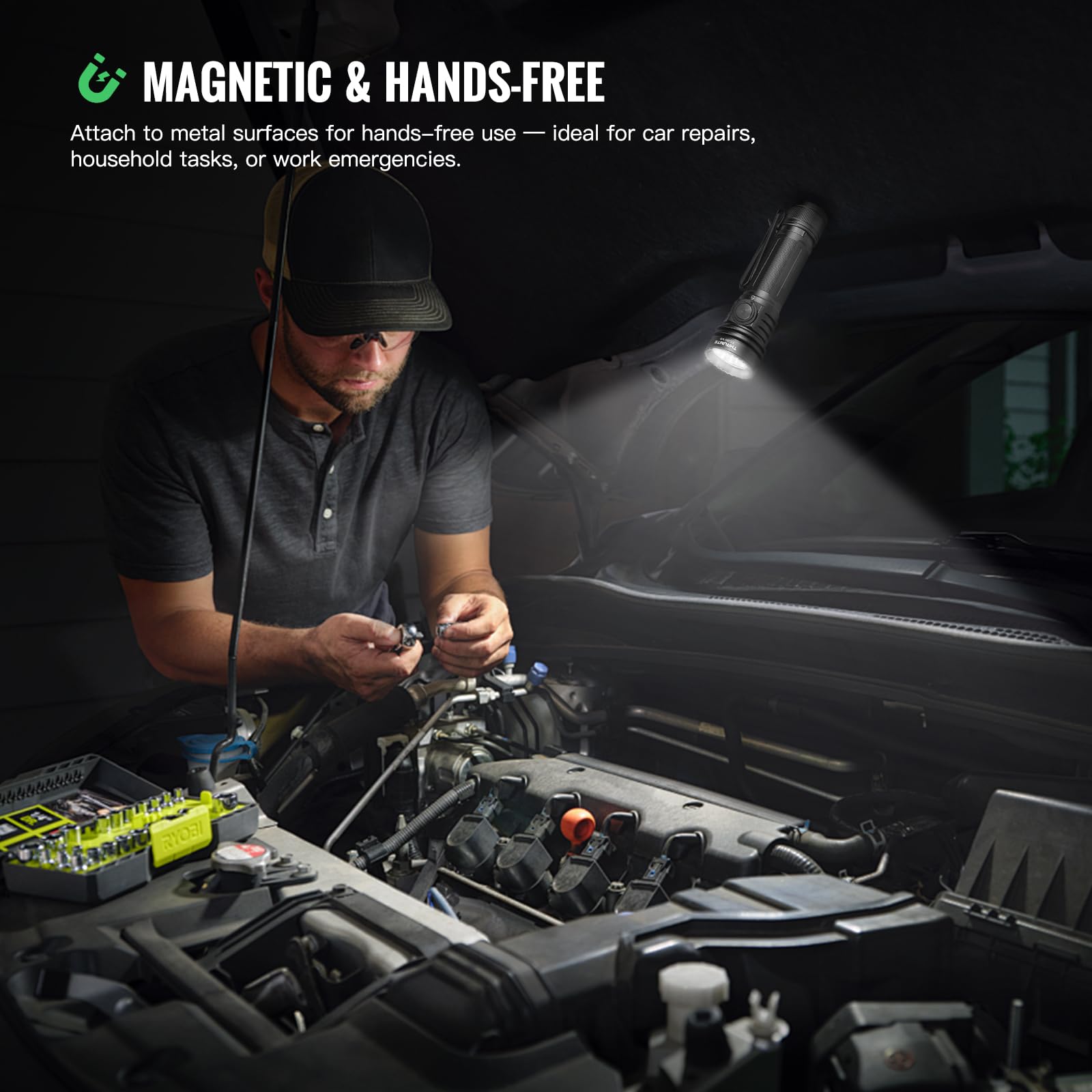 ThruNite TC20V3 rugged aluminum build resists harsh outdoor conditions.
