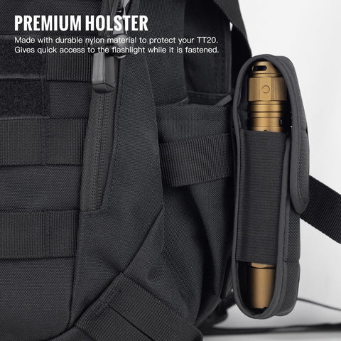 ThruNite TT20 compact size fits in pockets and packs.