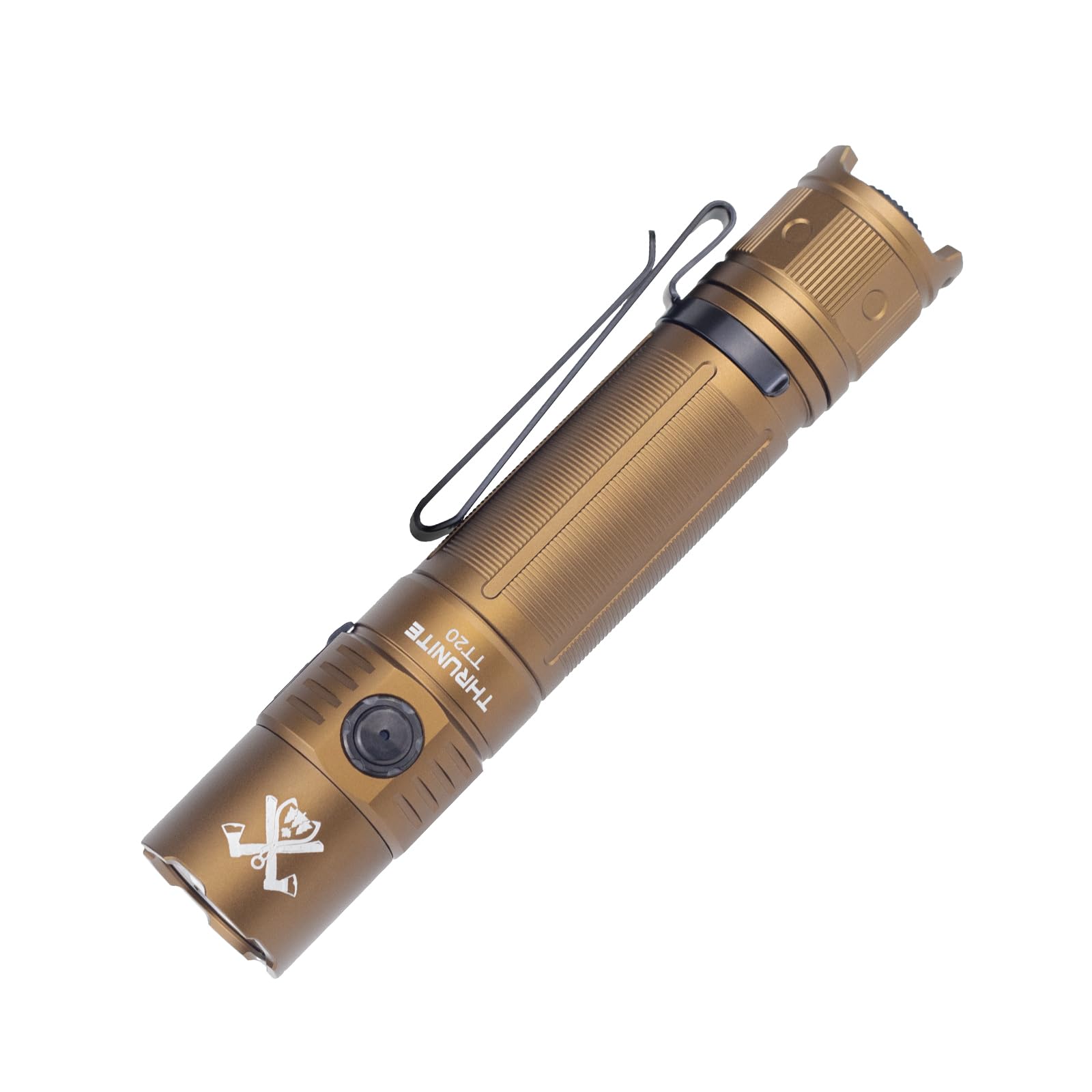 ThruNite TT20 tail-cap action for momentary lighting in tactical situations.