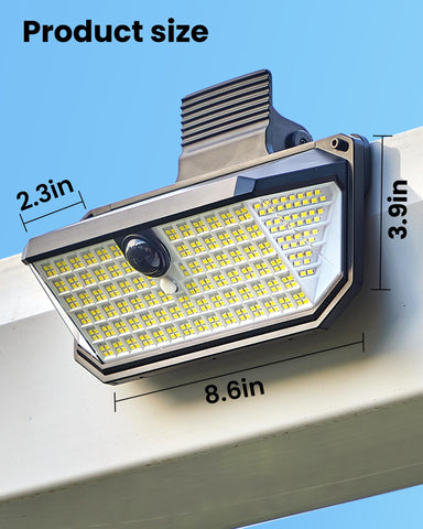 Thumok 416LEDs flood light enhances evening ambience around decks and entrances