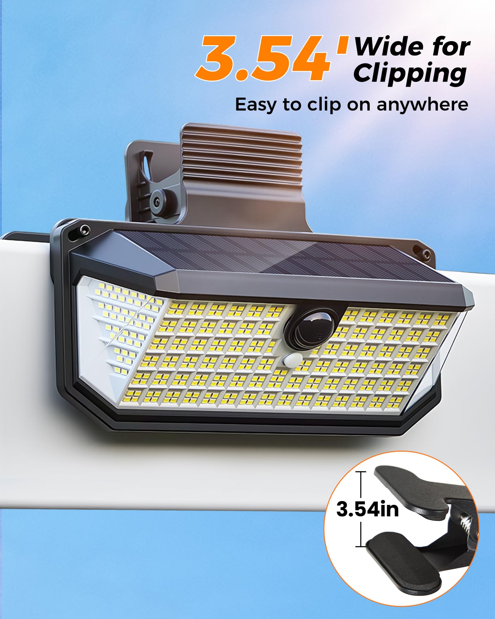 Thumok 416LEDs wide-angle design expands coverage across your property