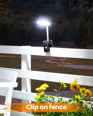 Thumok clip-on solar light for camping and portable security.