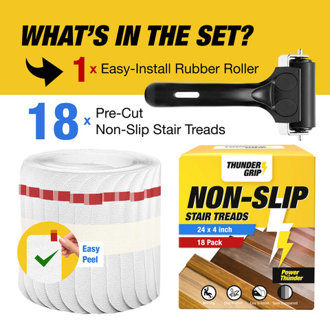 THUNDER GRIP maintenance-friendly treads stay clean and in place.