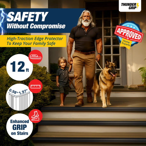 Thunder Grip non-slip rubber nose provides better traction on various flooring.